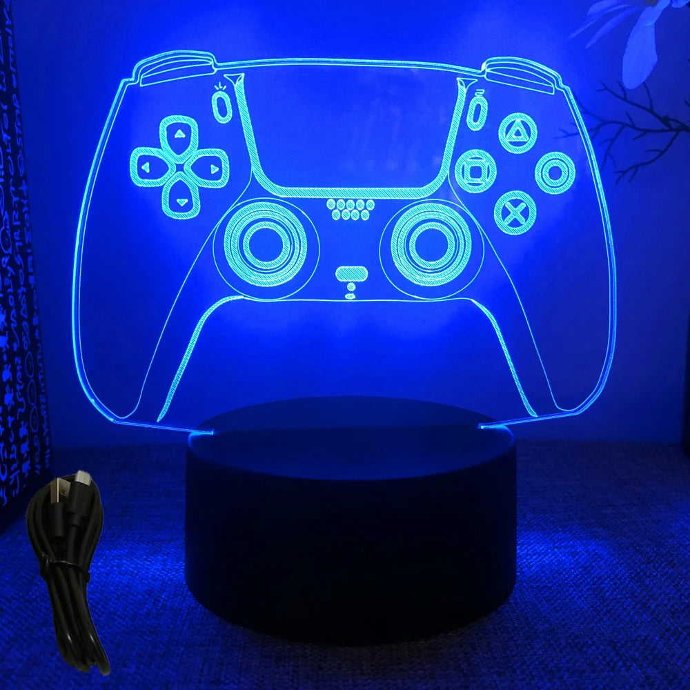 NEON GAMER 3D LED Lamp – RGB Night Light for Gaming Setup & Bedroom Decor - Image 8