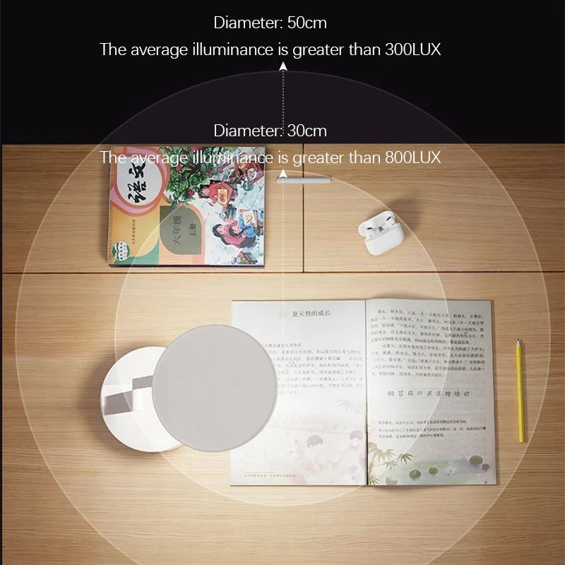 Portable Foldable LED Desk Lamp With Clock – USB Rechargeable Energy-Saving Reading Light - Image 5