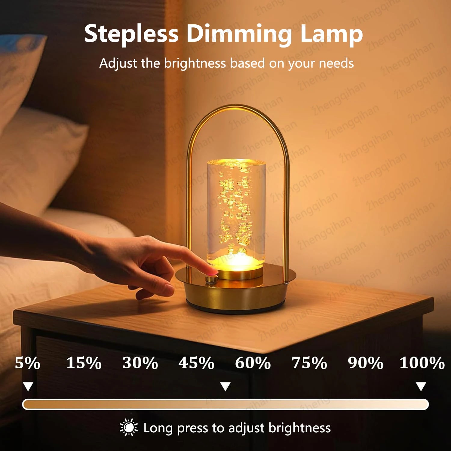 LED Table Lamp – USB Rechargeable Touch Sensor Night Light for Bedroom & Desk - Image 3