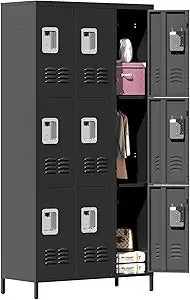 Metal Lockers for Employees – 9-Door Steel Storage Locker Cabinet for Home, Office, School & Gym - Image 8