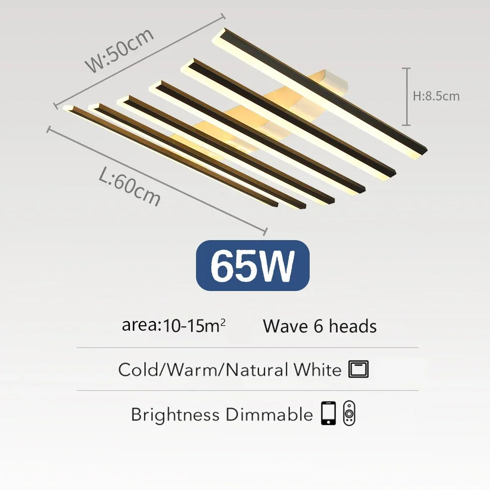 Nordic Art Line LED Ceiling Lamp – Fishbone Acrylic Chandelier for Living Room & Restaurant Decor - Image 9