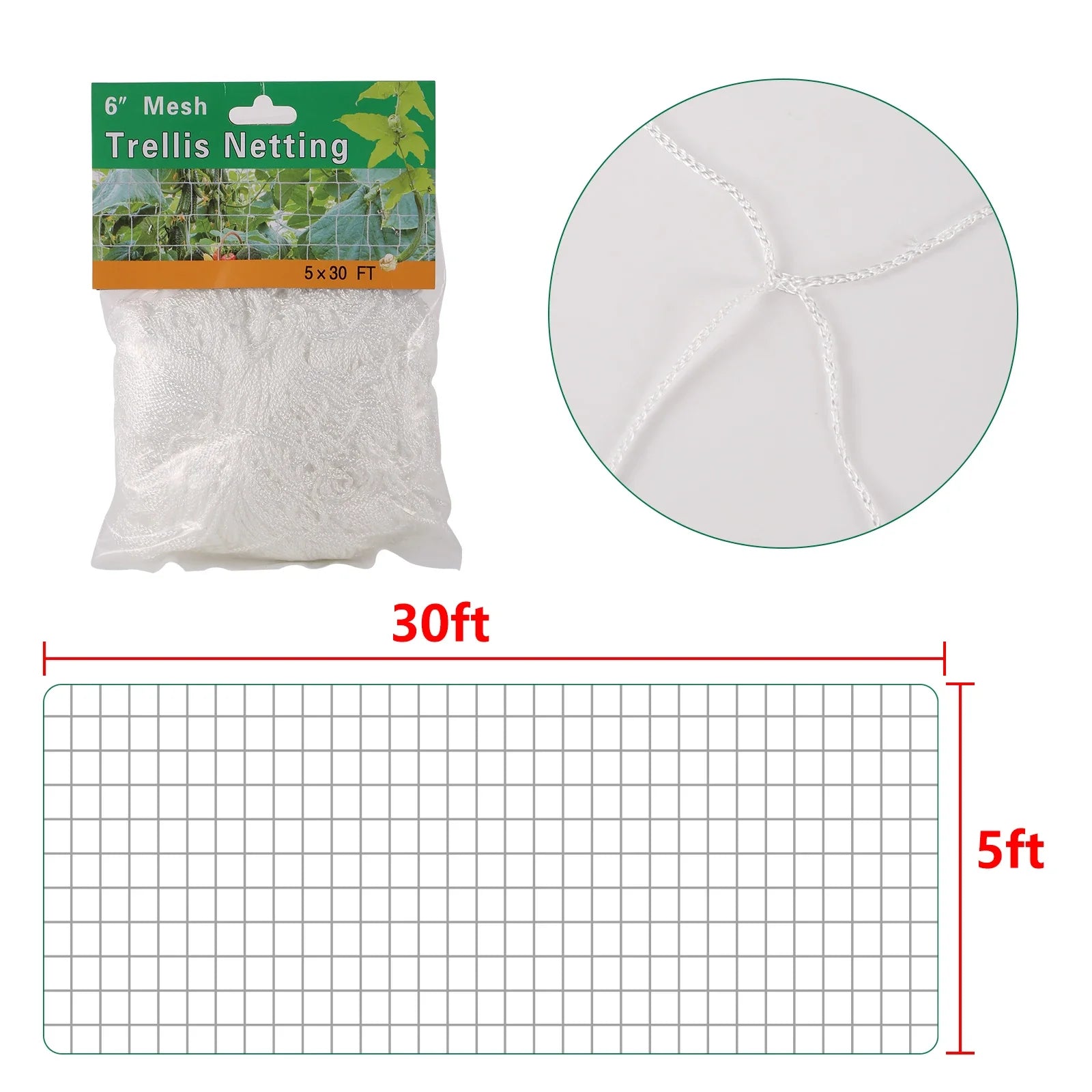 Heavy-Duty White Plant Trellis Netting – Multi-Use Polyester Support for Climbing Vines & Hydroponic Gardening - Image 10