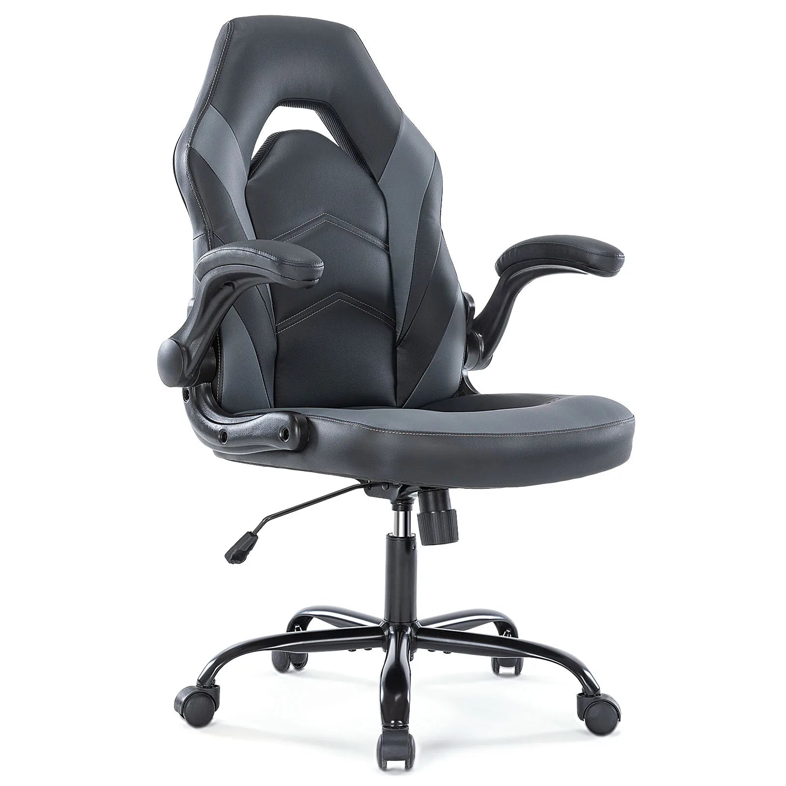 JHK Ergonomic PU Leather Gaming & Office Chair – Adjustable Racing Style with Flip-Up Armrests - Image 10