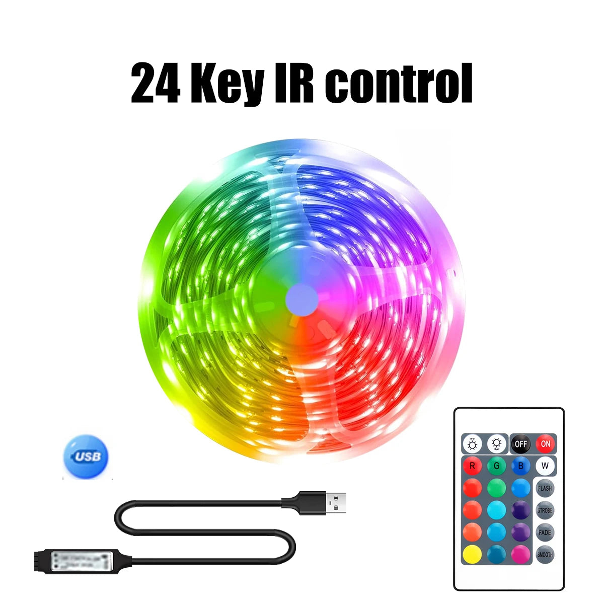 5M/10M/15M/20M RGBIC LED Strip Lights – USB 5V with APP Control & Music Sync for TV, PC & Gaming Backlight - Image 7