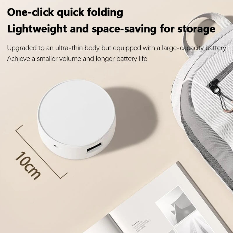 Portable Foldable LED Desk Lamp With Clock – USB Rechargeable Energy-Saving Reading Light - Image 2