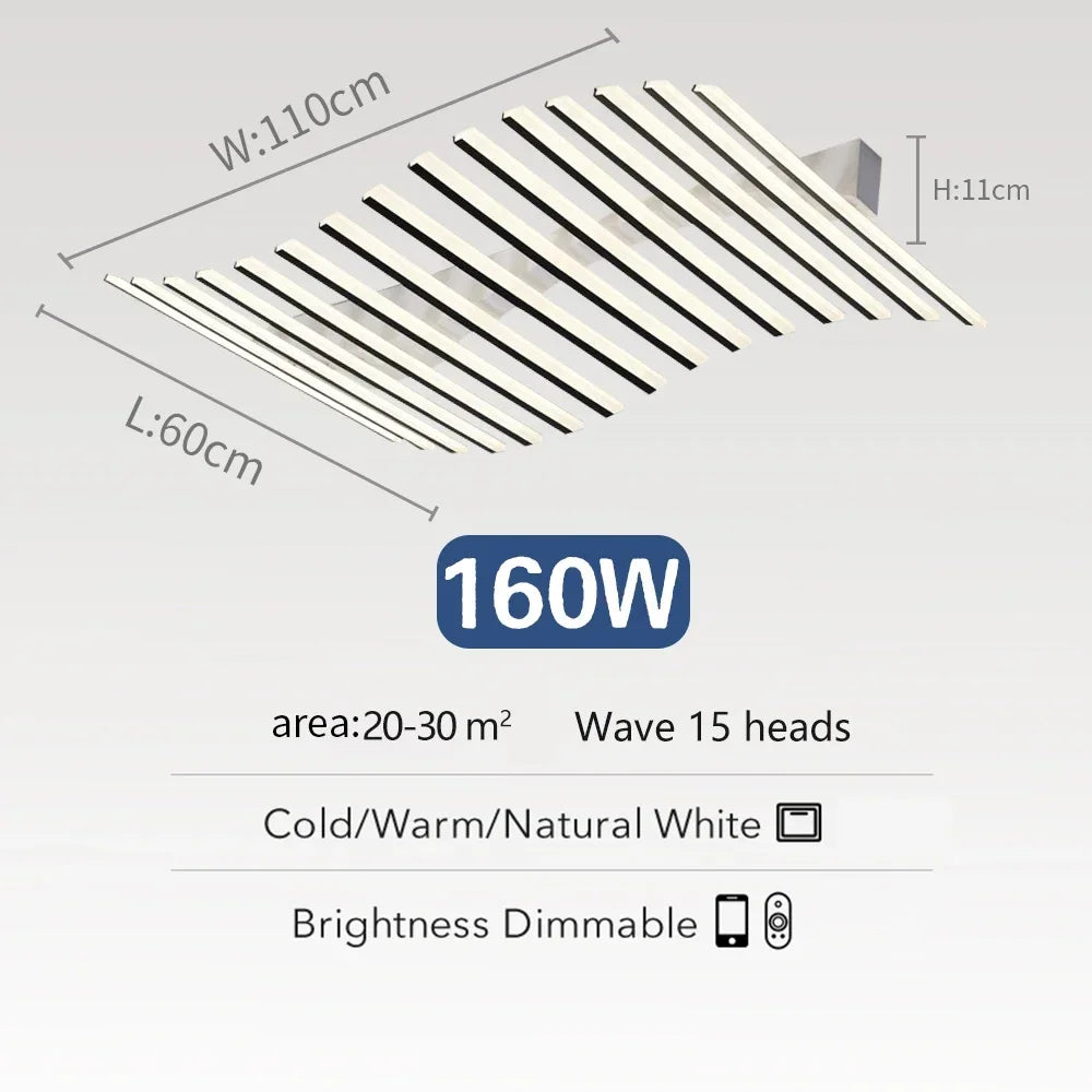 Nordic Art Line LED Ceiling Lamp – Fishbone Acrylic Chandelier for Living Room & Restaurant Decor - Image 7