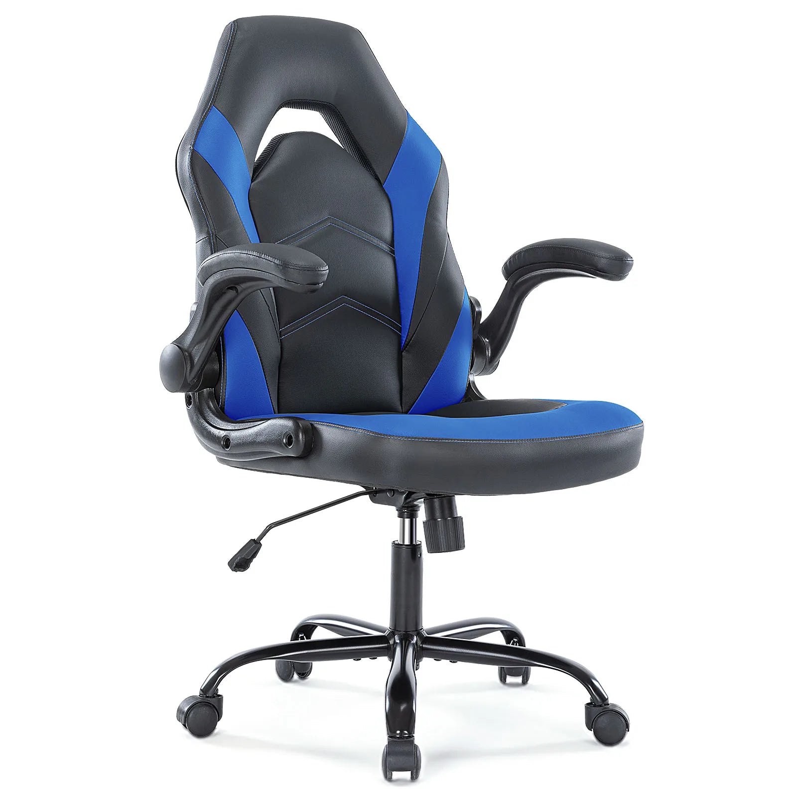 JHK Ergonomic PU Leather Gaming & Office Chair – Adjustable Racing Style with Flip-Up Armrests - Image 7