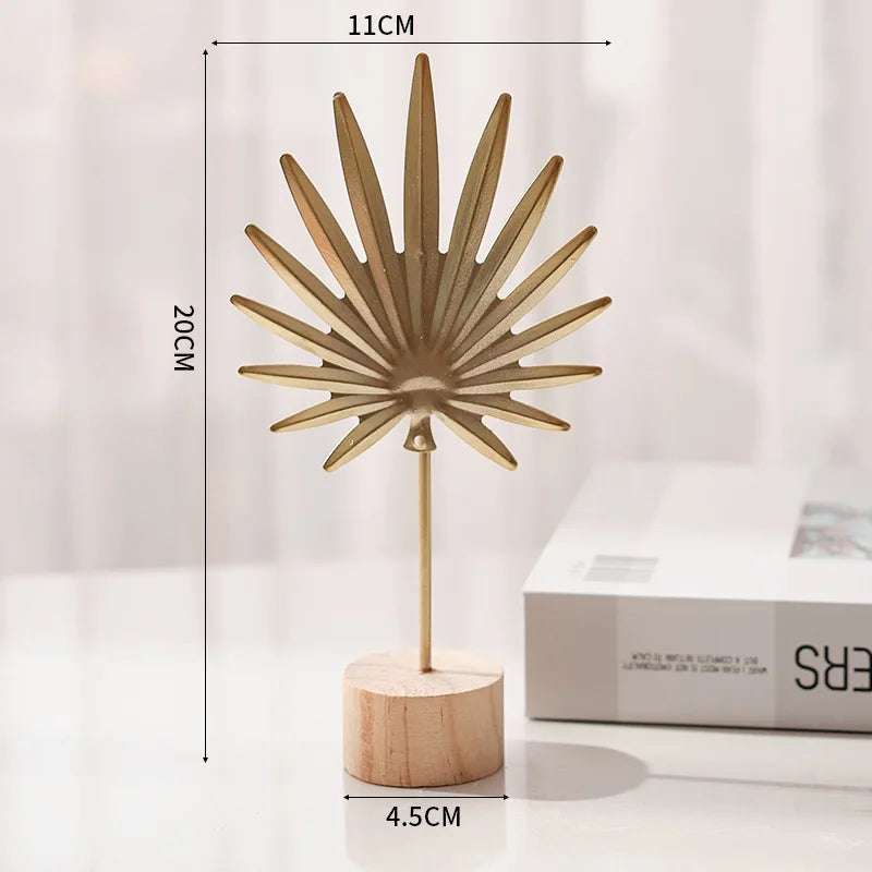 Golden Ginkgo Leaf Feather Metal Model - Image 12