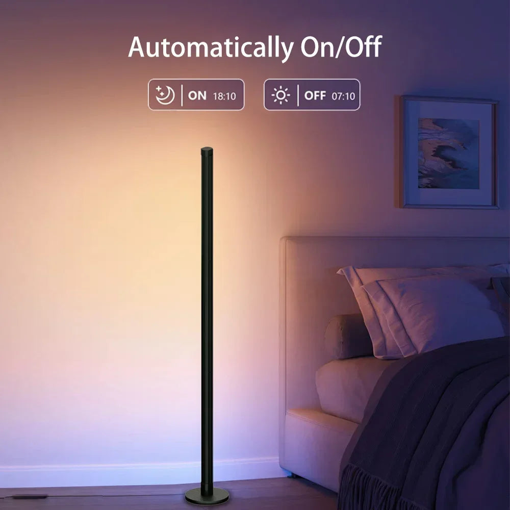 LED Smart Corner Floor Lamp – Tuya WiFi & Bluetooth RGB Ambient Light with Alexa & Google Assistant - Image 6