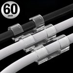 1β60Pcs Self-Adhesive Cable Clips Organizer