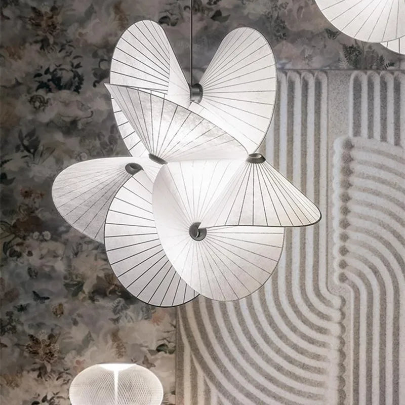 Moooi Serpentine-Inspired Chandelier – Japanese-Style Fabric Pendant Light for Office, Loft & Home Décor - Image 5