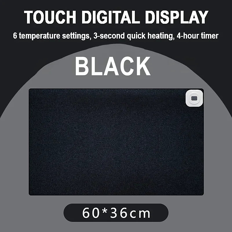 Digital Display Heated Mouse Pad – Electric Hand Warmer Desk Mat with Temperature Display for Office & Home Use - Image 16