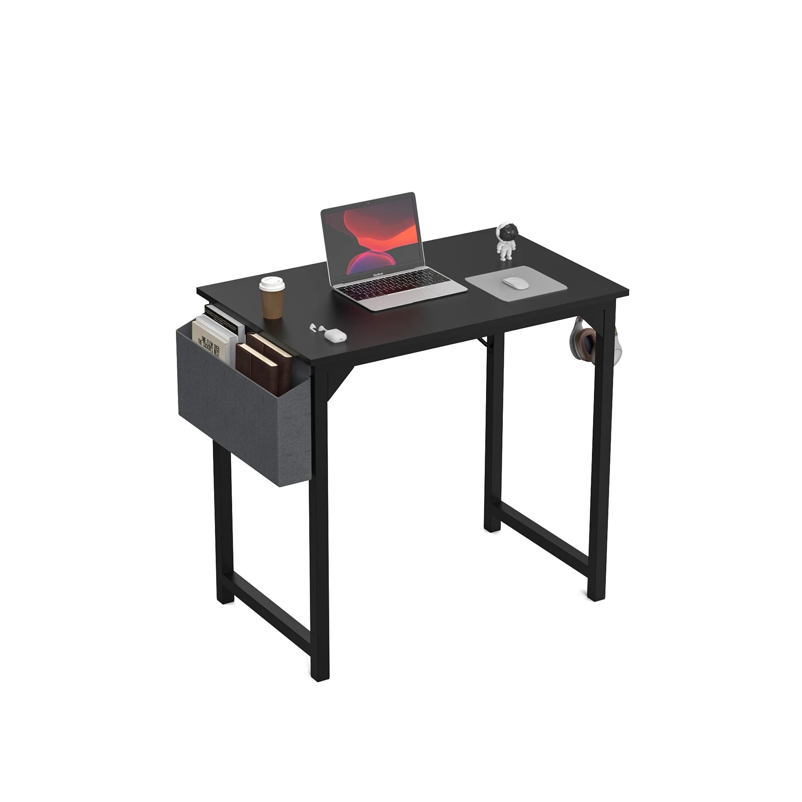 JHK Computer Desk – Modern Simple Writing, Study & Gaming Table with Side Bag & Headphone Hook - Image 11